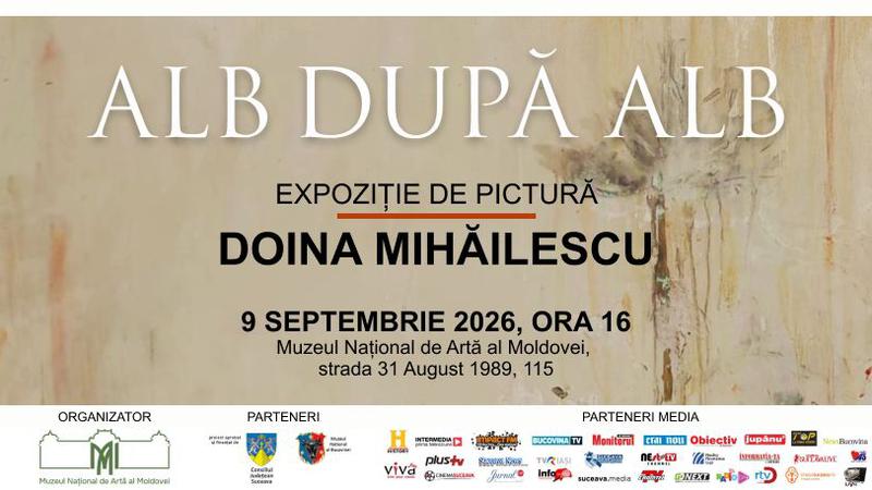 Выставка Doina Mihăilescu "ALB DUPĂ ALB" открывается в Национальном художественном музее Молдовы в Кишиневе