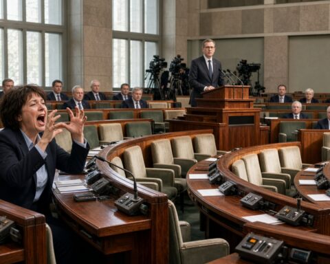 Депутат PiS имитировала лай в Сейме во время выступления министра обороны Польши
