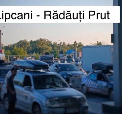 Интенсивный трафик на Пункте пропуска Липканы-Рэдуйцы Прут в Молдове