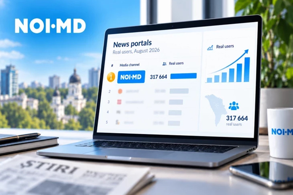 Портал noi.md занимает первое место в рейтинге GemiusAudience по реальным пользователям в августе 2026 года
