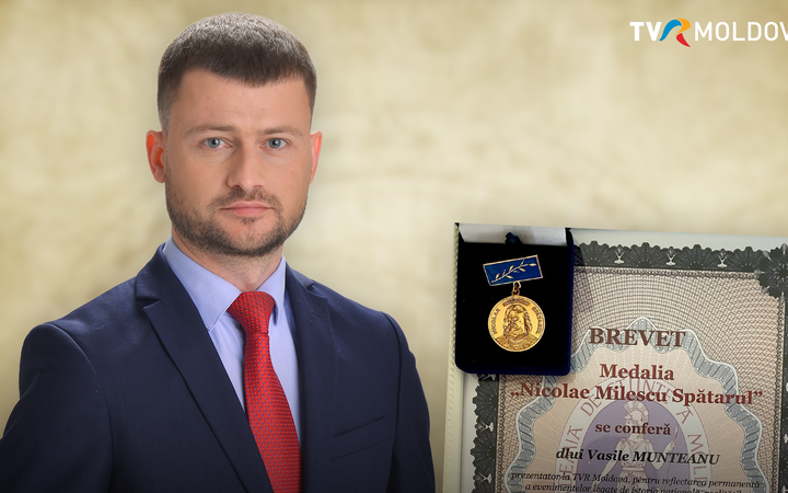 Журналист TVR Молдова Василий Мунтяну награждён медалью «Николай Милеску Спатару»