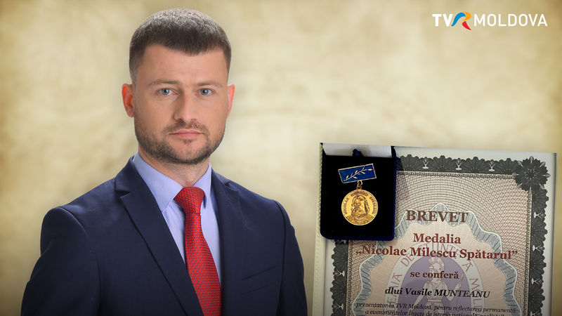 Журналист TVR Молдова Василий Мунтяну награждён медалью «Николай Милеску Спатару»