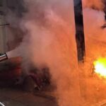 В Цахле произошёл пожар, уничтоживший два автомобиля