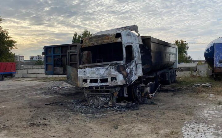 В Резине произошел пожар на грузовике, взорвались бензобаки